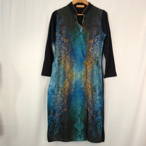Preston Woman Sweater Multicolor Long Sleeve Dress Size L - Picture 1 of 13